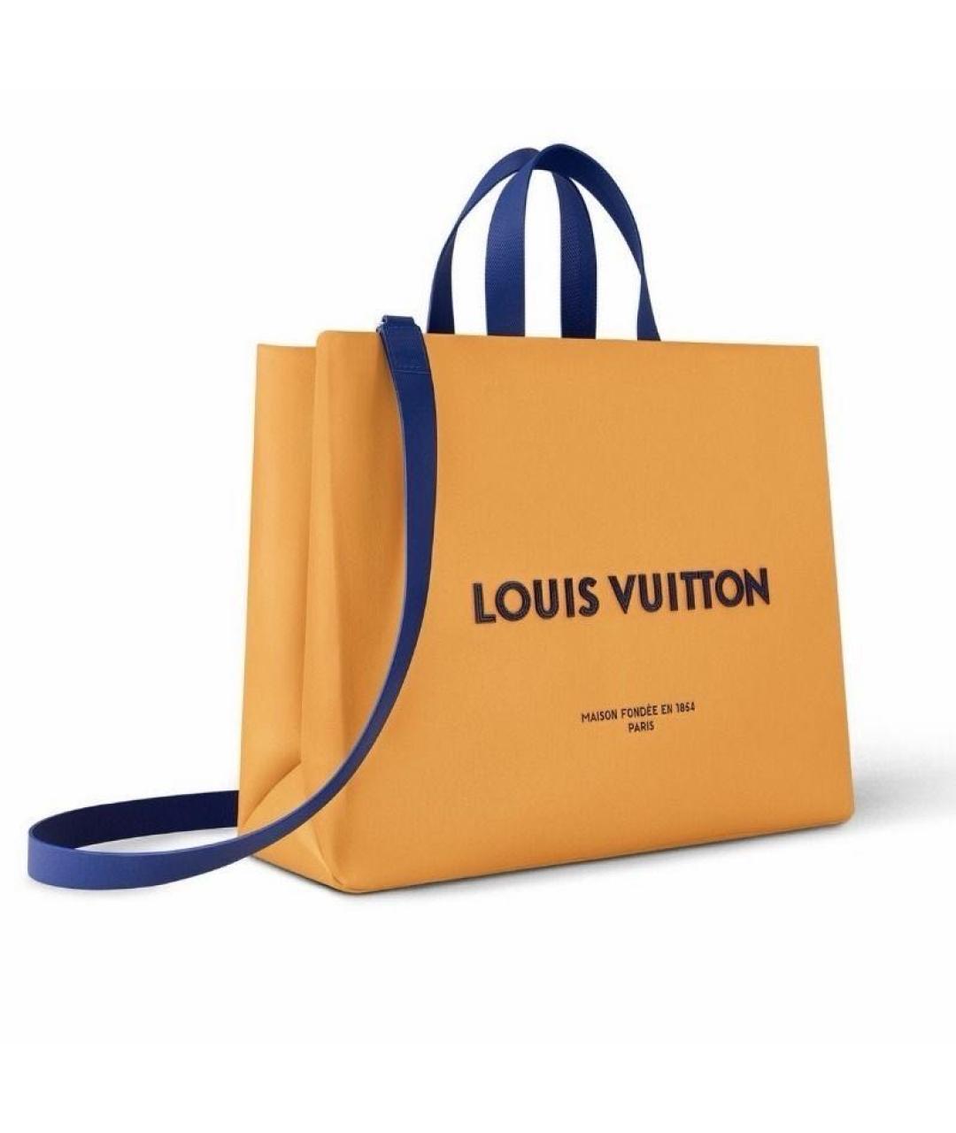 LOUIS VUITTON Оранжевая сумка тоут из канвы, фото 2