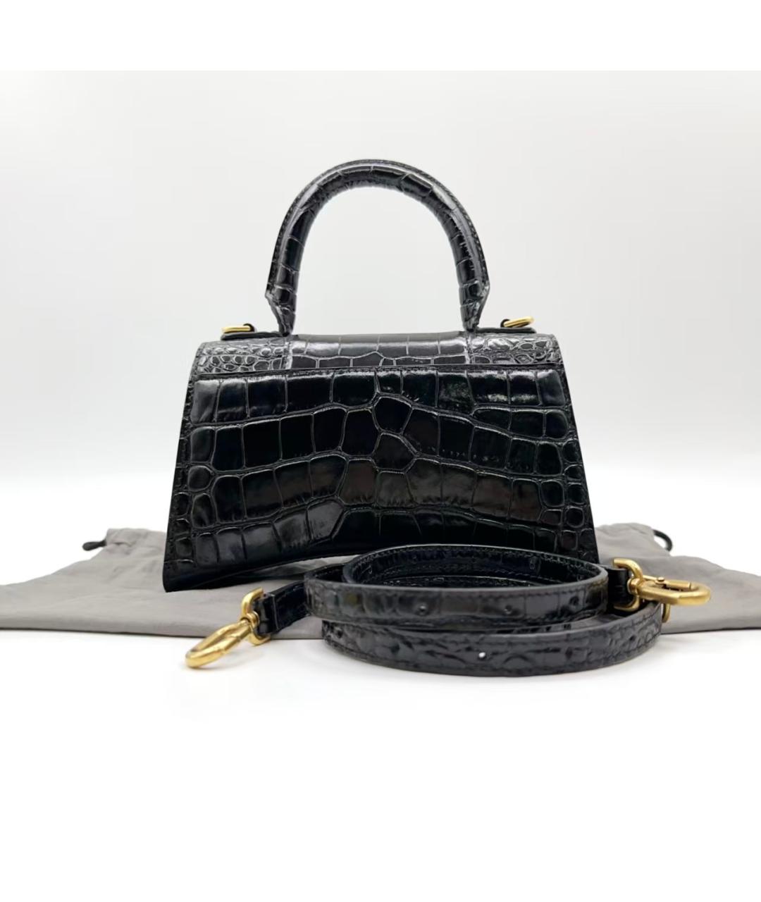 BALENCIAGA Черная кожаная сумка через плечо, фото 3