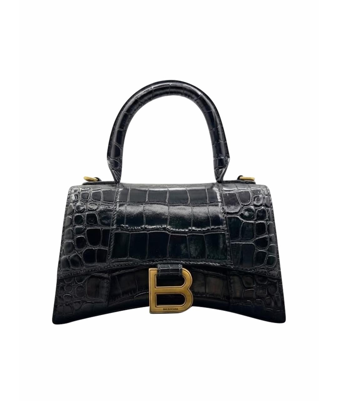 BALENCIAGA Черная кожаная сумка через плечо, фото 1