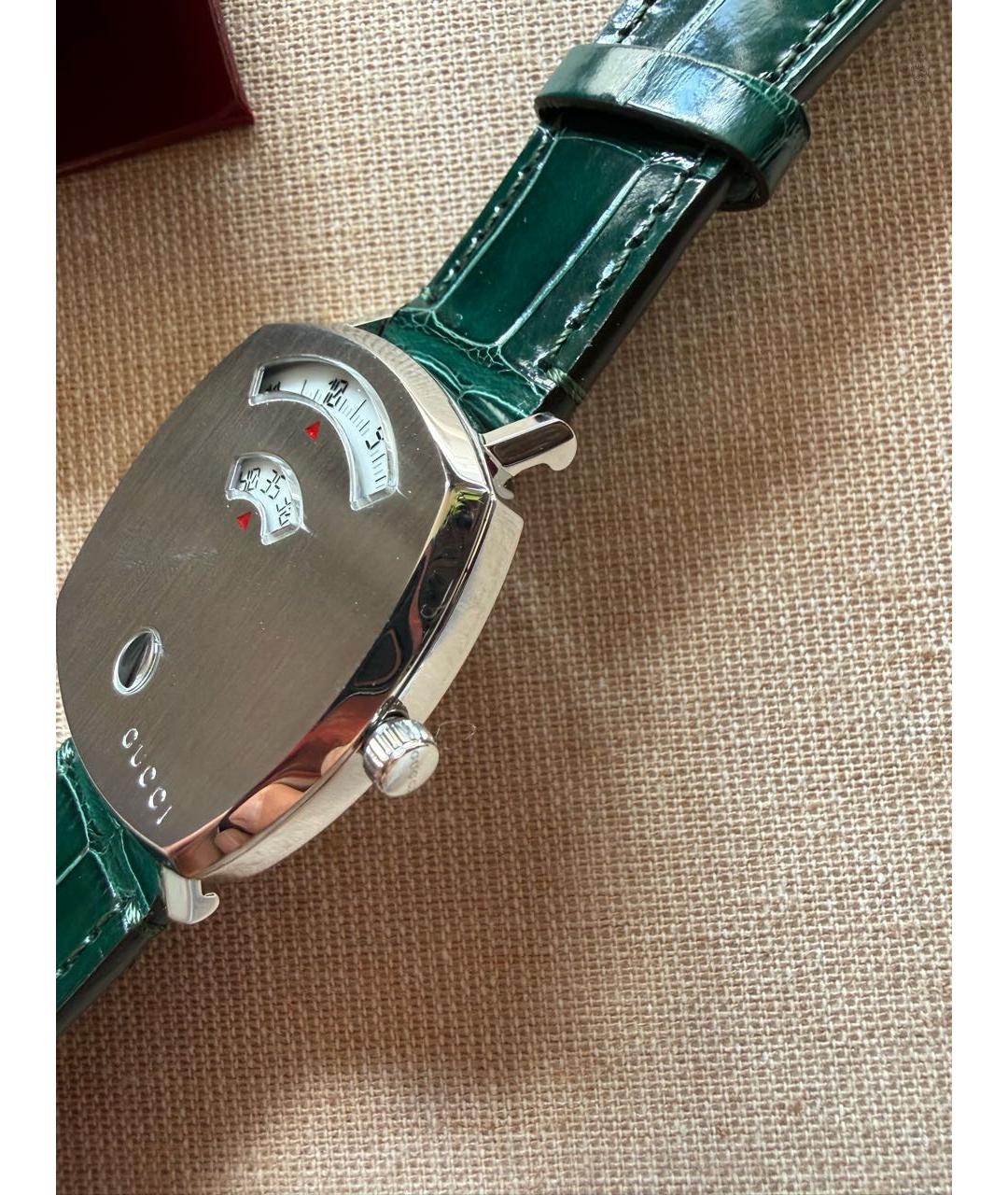 GUCCI Зеленые часы, фото 4