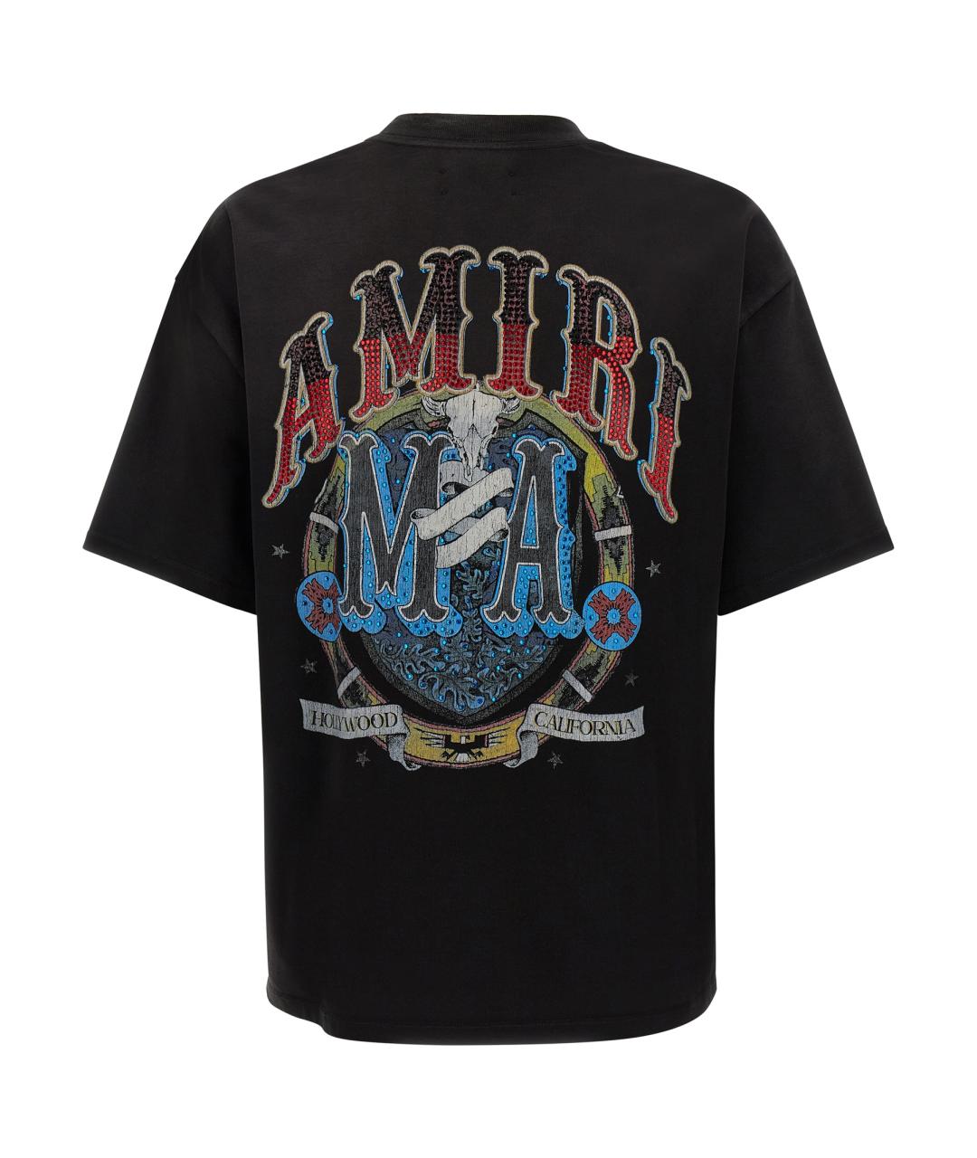 AMIRI Черная хлопковая футболка, фото 2