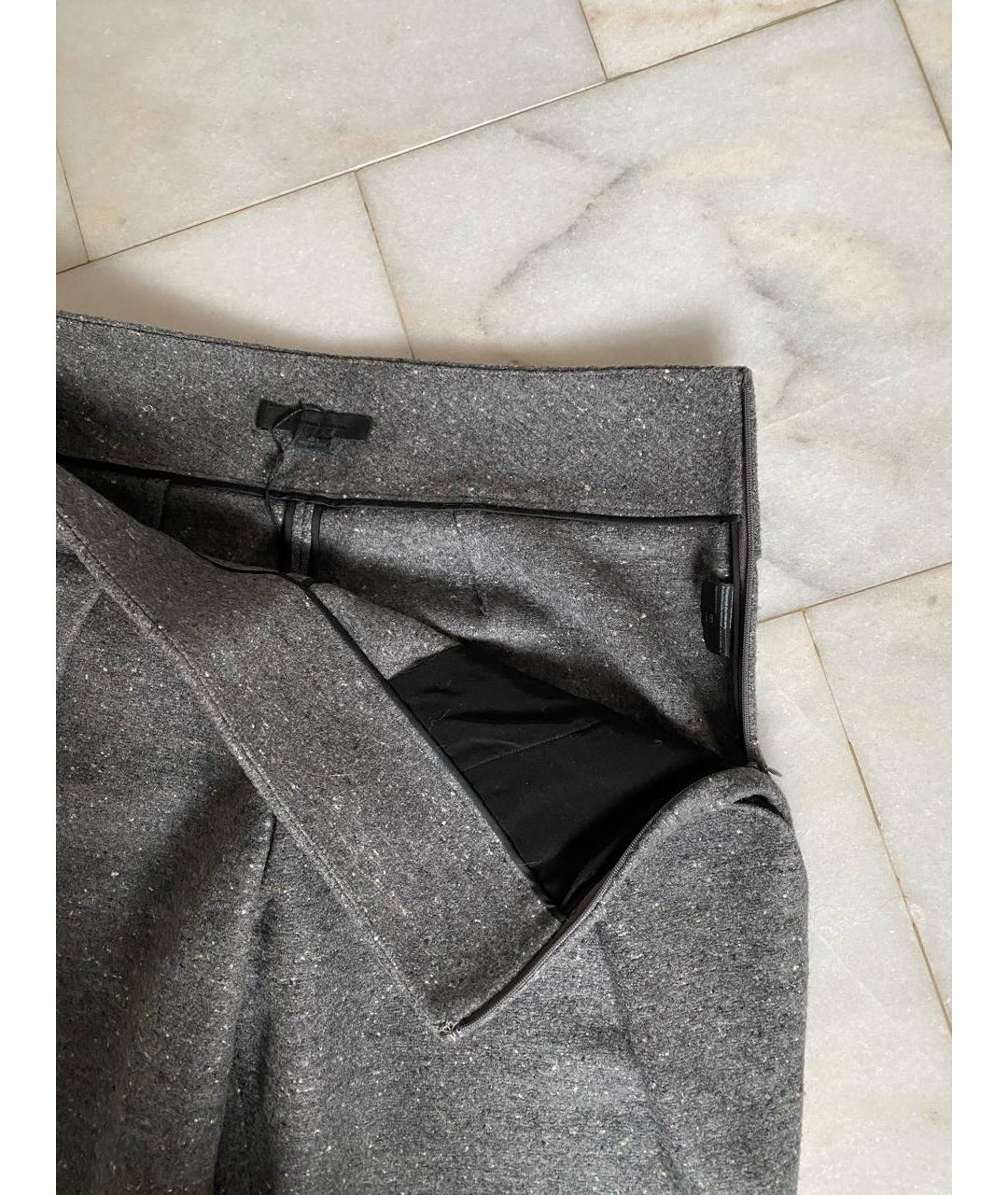ALEXANDER WANG Серые шерстяные брюки узкие, фото 4