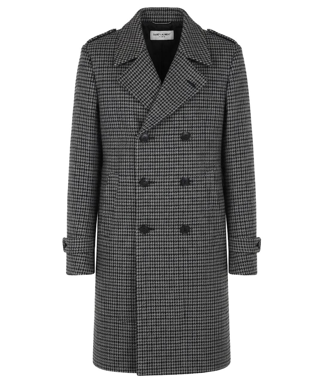 SAINT LAURENT Шерстяное пальто, фото 1