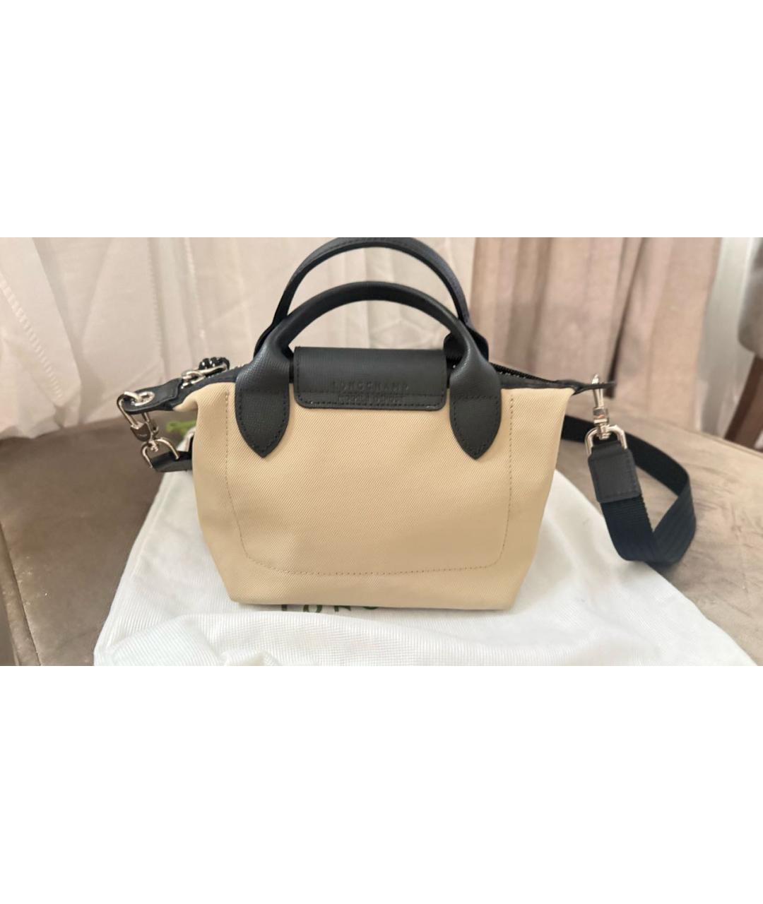 LONGCHAMP Бежевая нейлоновая сумка через плечо, фото 3
