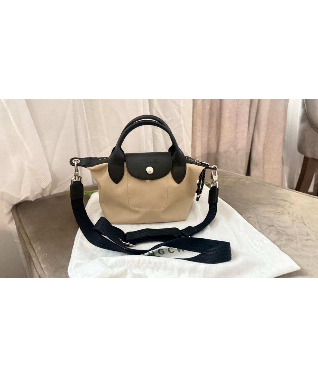 LONGCHAMP Бежевая нейлоновая сумка через плечо, фото 6