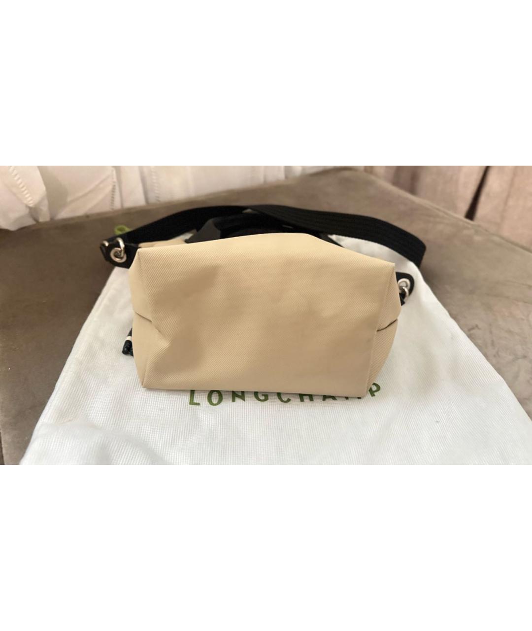 LONGCHAMP Бежевая нейлоновая сумка через плечо, фото 5