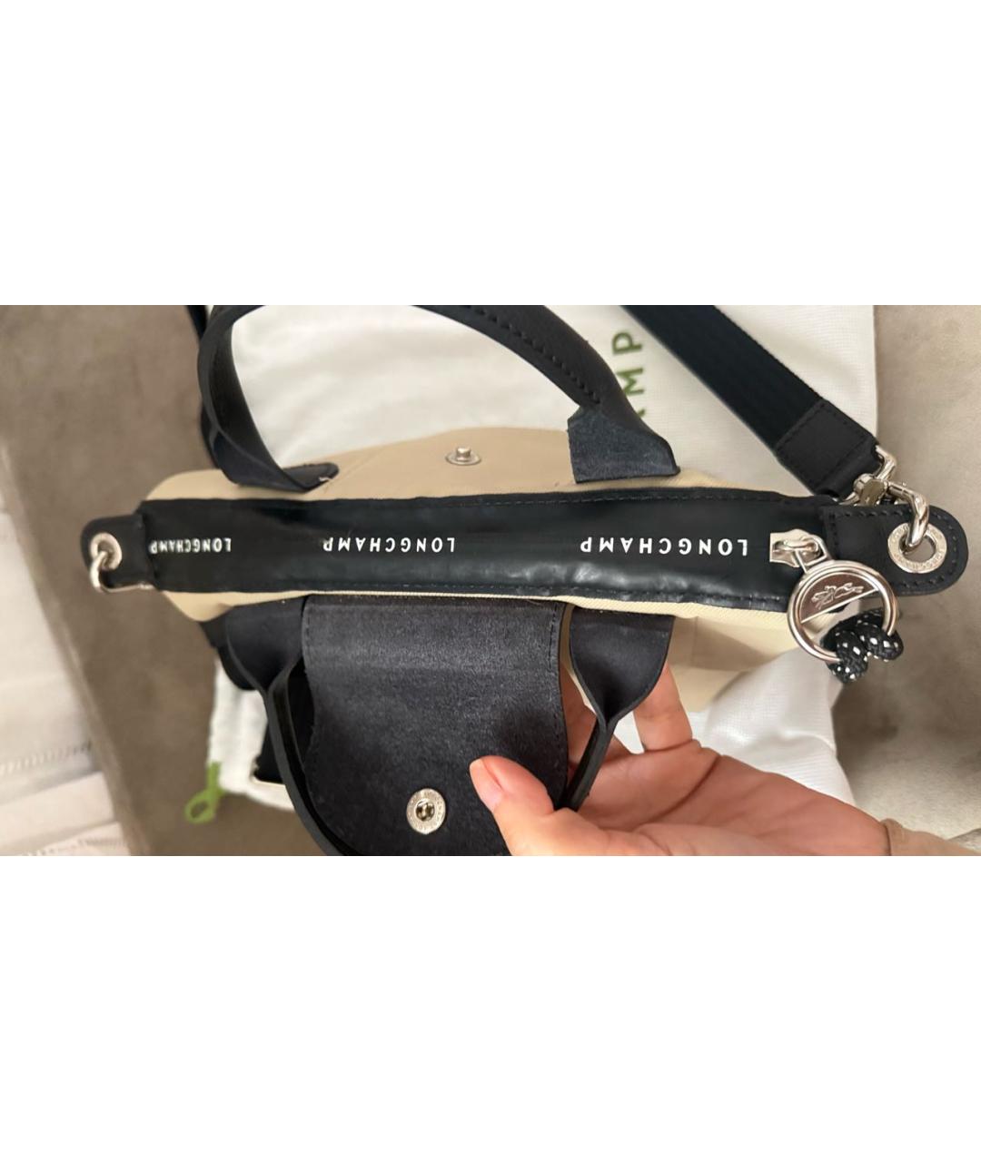 LONGCHAMP Бежевая нейлоновая сумка через плечо, фото 4