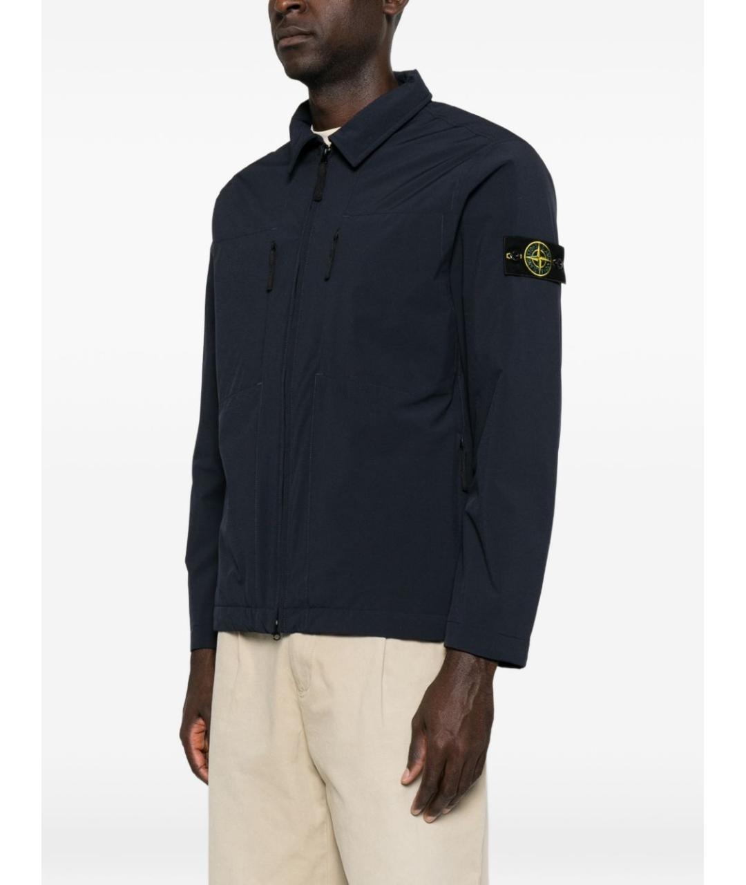 STONE ISLAND Синяя полиэстеровая куртка, фото 3