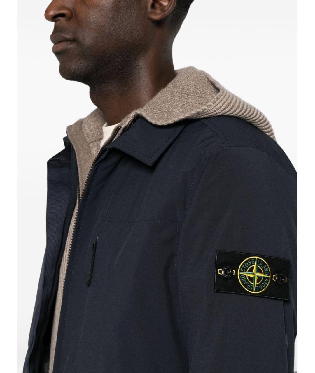 STONE ISLAND Синяя полиэстеровая куртка, фото 4
