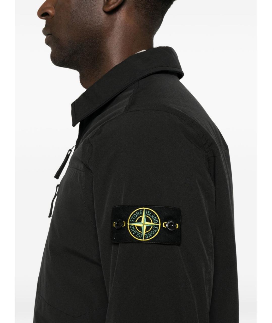 STONE ISLAND Черная полиэстеровая куртка, фото 4