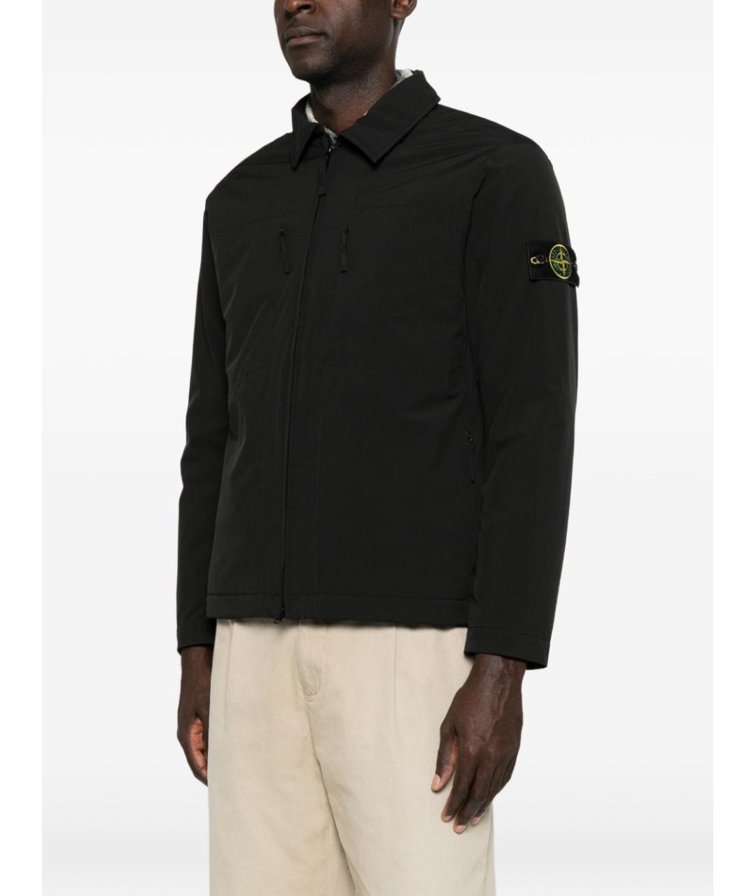 STONE ISLAND Черная полиэстеровая куртка, фото 2