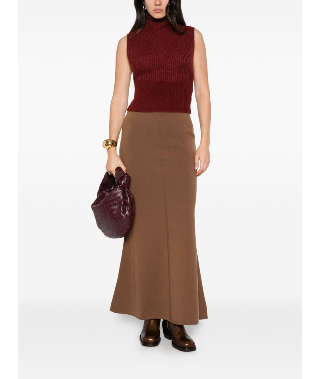 MAX MARA Коричневая полиамидовая майка, фото 4