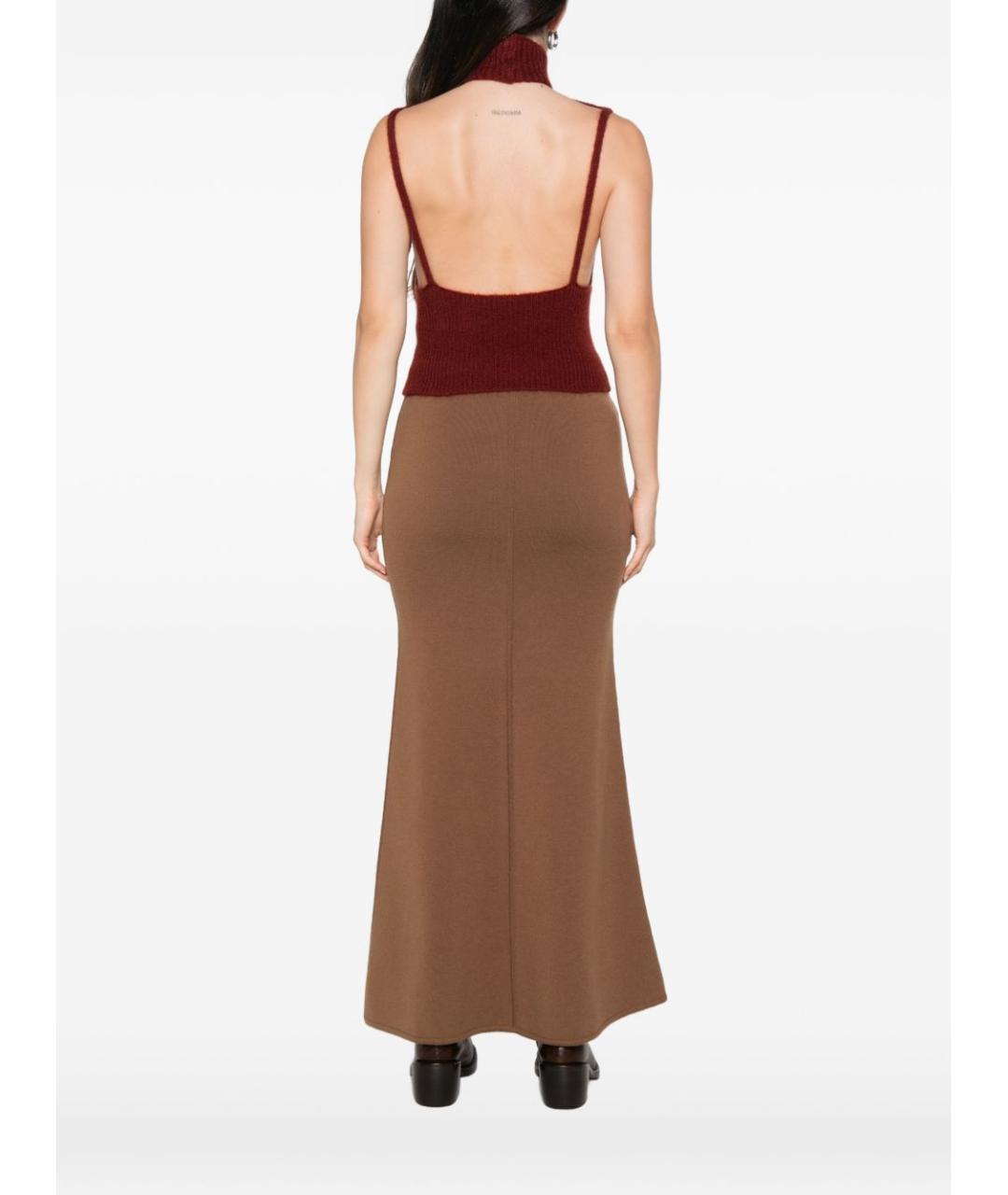 MAX MARA Коричневая полиамидовая майка, фото 5