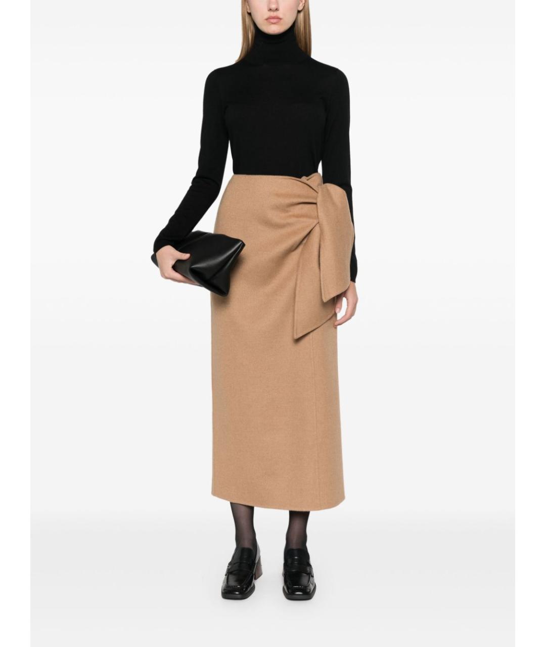 MAX MARA Коричневая шерстяная водолазка, фото 3
