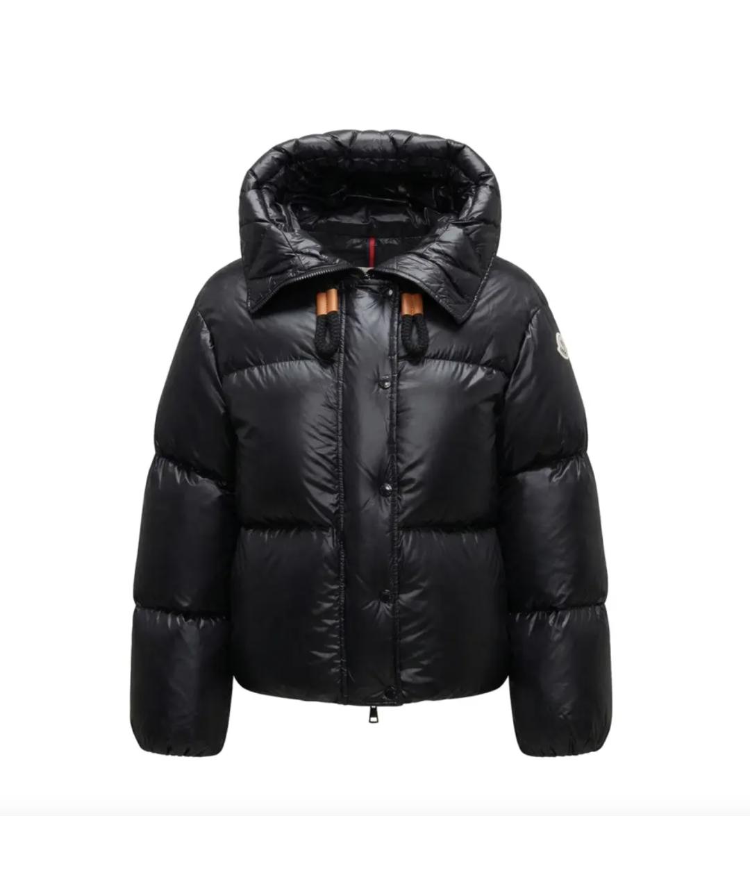 MONCLER Черный полиамидовый пуховик, фото 4
