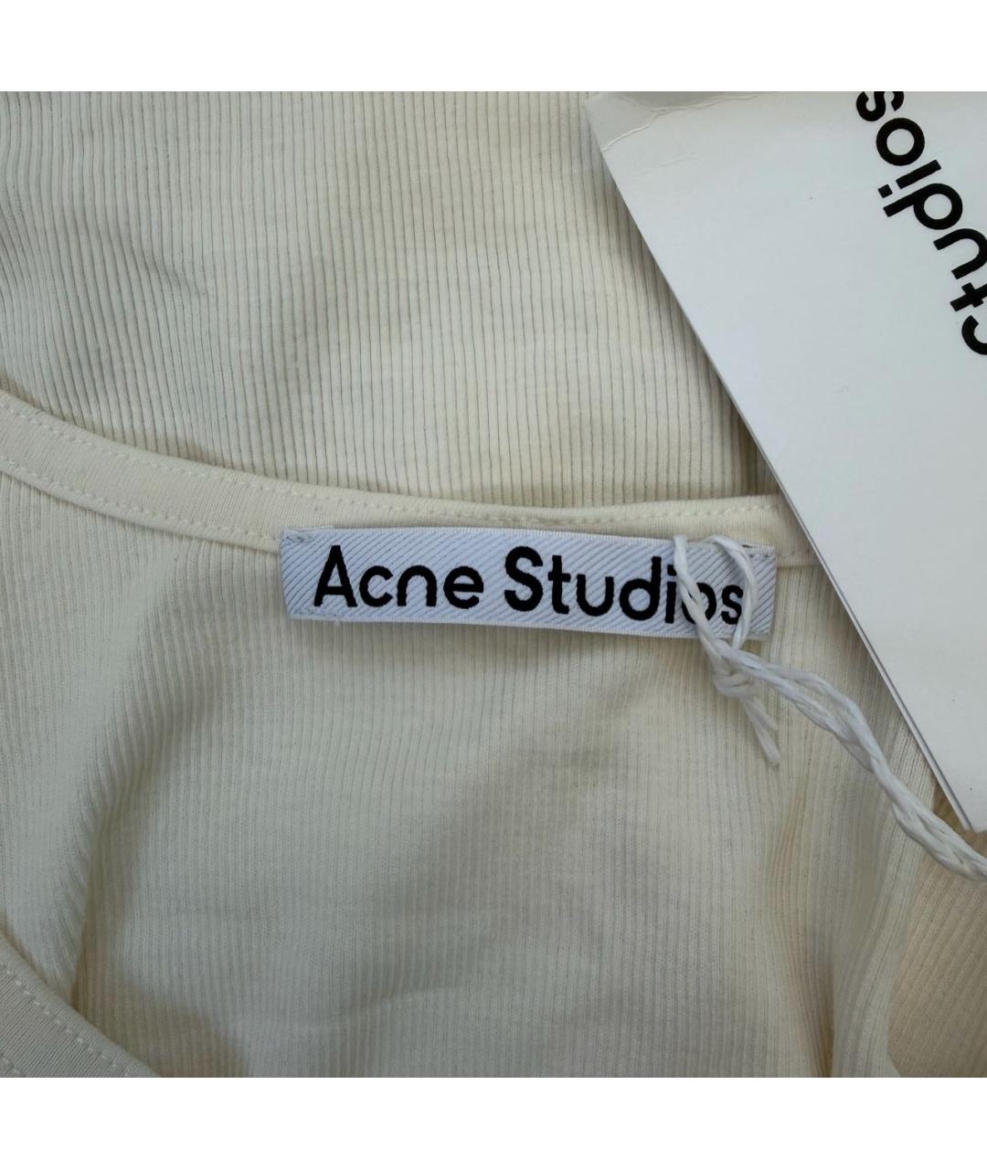 ACNE STUDIOS Белая хлопковая майка, фото 3