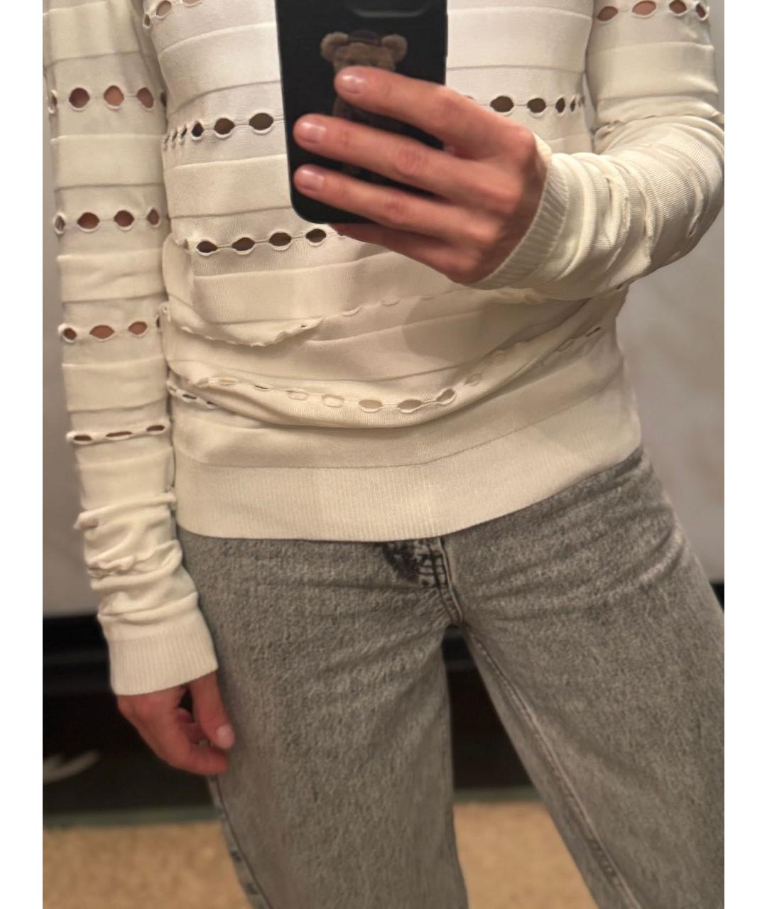 HERVE LEGER Белый синтетический джемпер / свитер, фото 3
