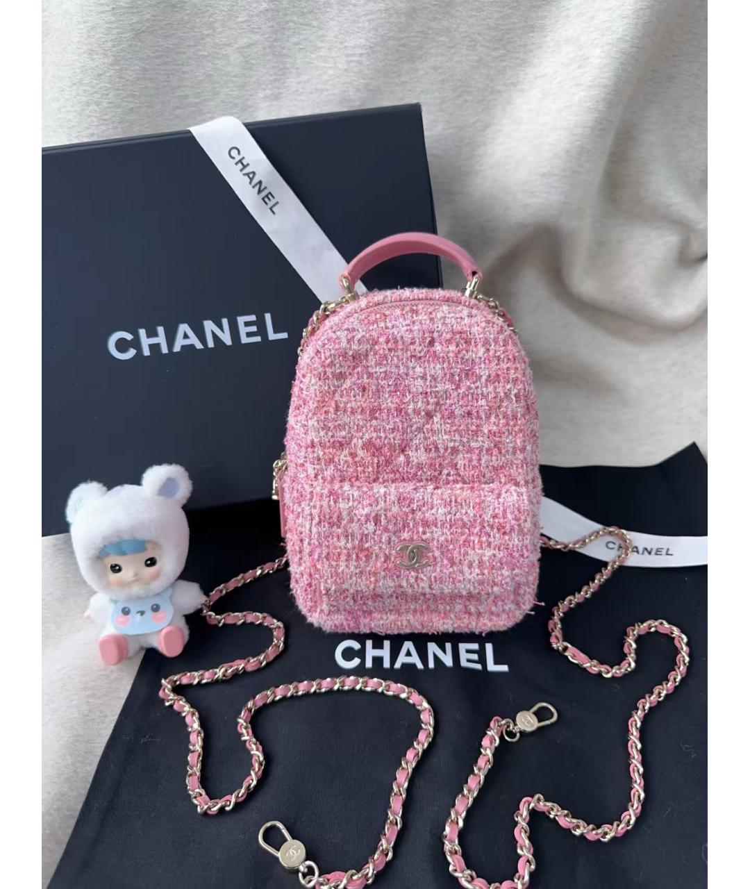 CHANEL Розовый рюкзак, фото 3