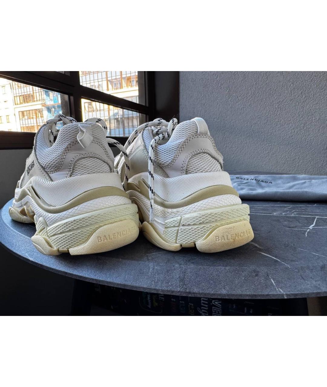 BALENCIAGA Белые текстильные кроссовки, фото 4