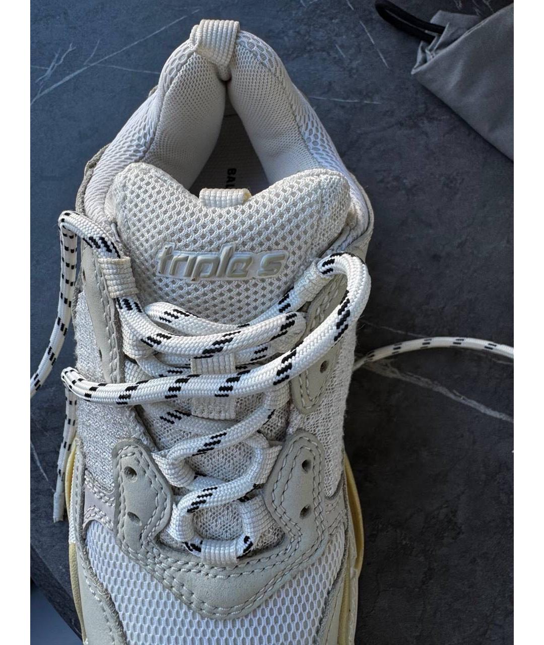 BALENCIAGA Белые текстильные кроссовки, фото 5