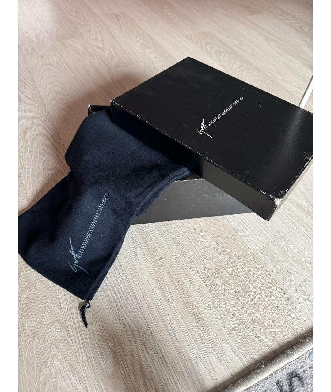 GIUSEPPE ZANOTTI DESIGN Темно-синие текстильные туфли, фото 6