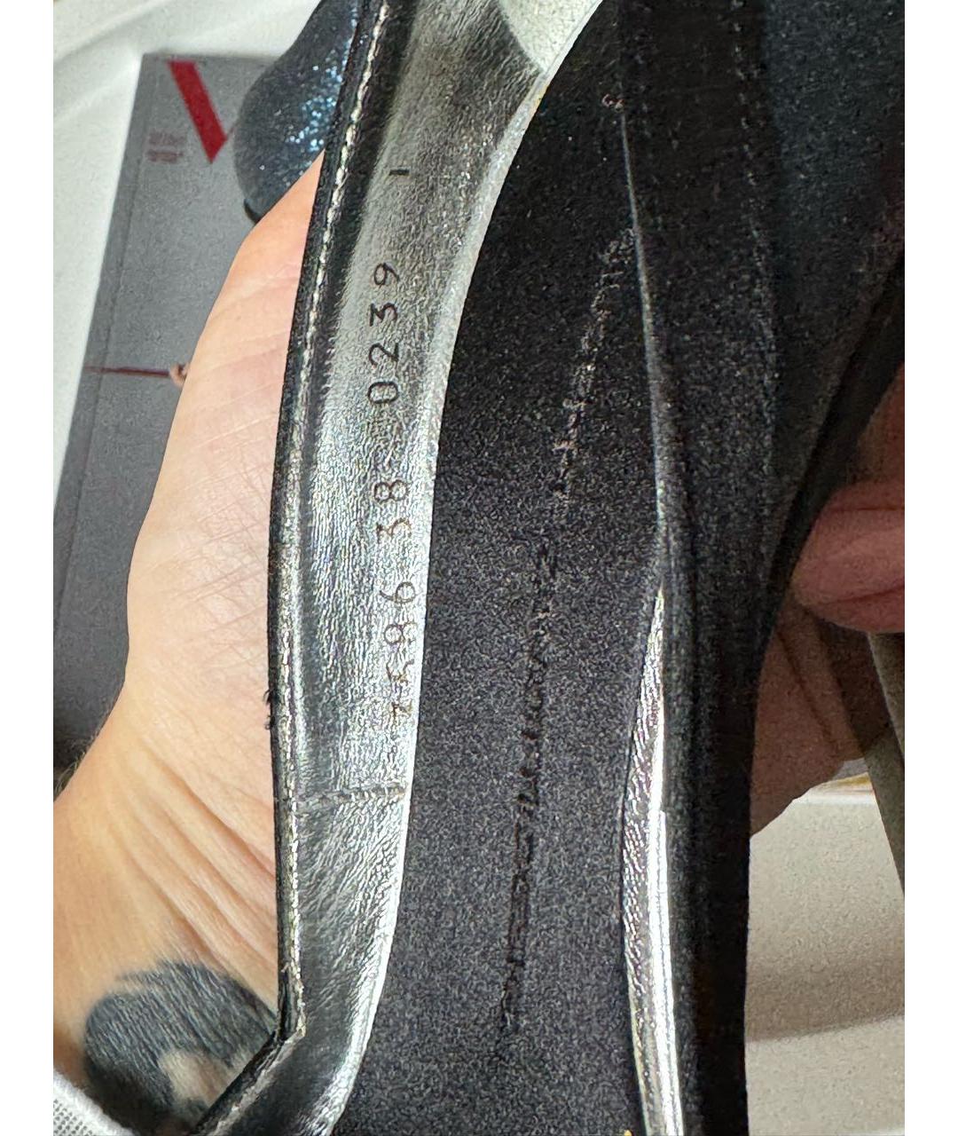 GIUSEPPE ZANOTTI DESIGN Темно-синие текстильные туфли, фото 7