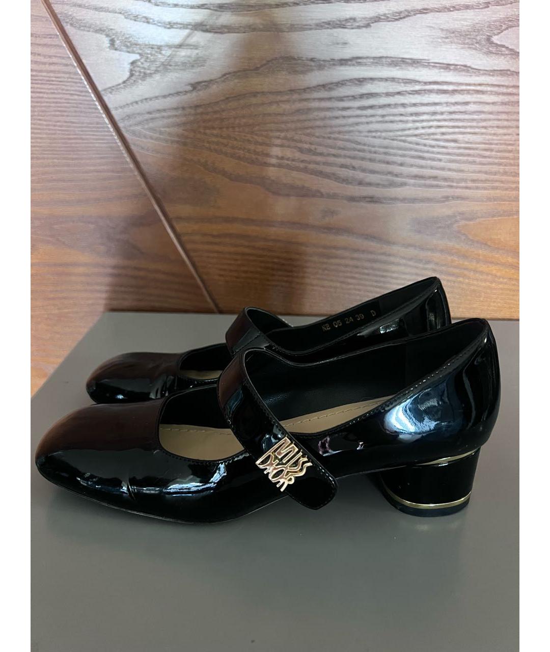 CHRISTIAN DIOR Черные туфли из лакированной кожи, фото 8
