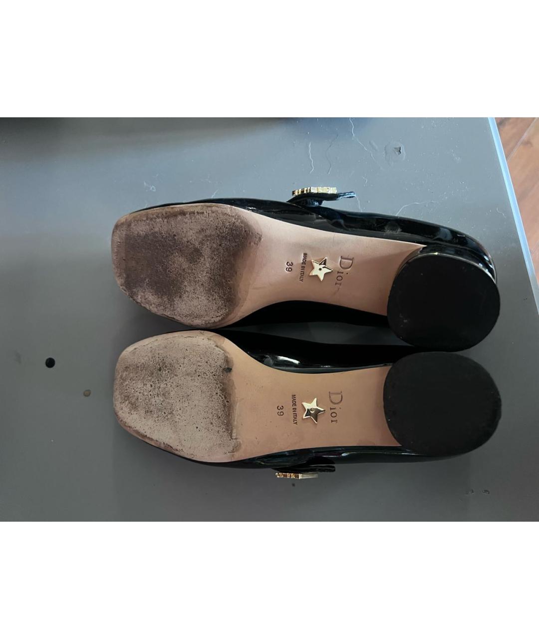 CHRISTIAN DIOR Черные туфли из лакированной кожи, фото 7
