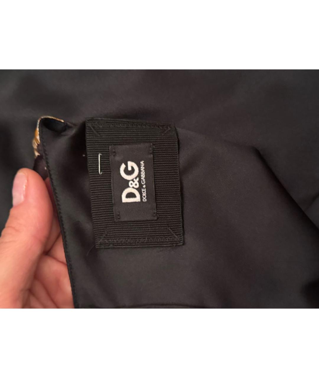DOLCE&GABBANA Коричневое атласное коктейльное платье, фото 3