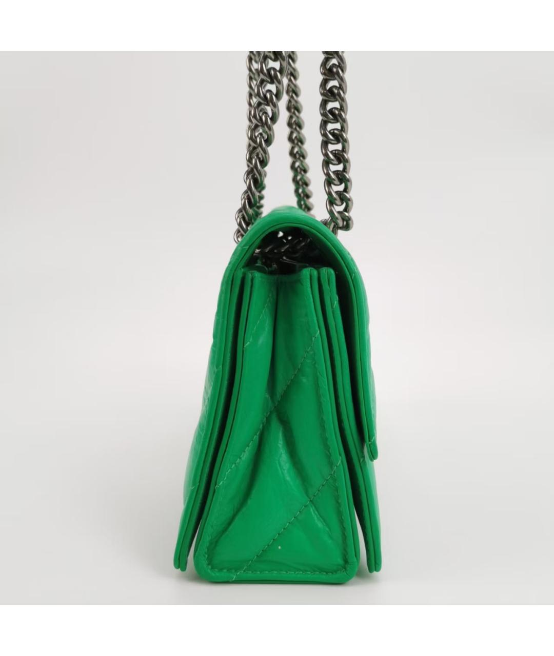 BALENCIAGA Зеленая кожаная сумка через плечо, фото 4