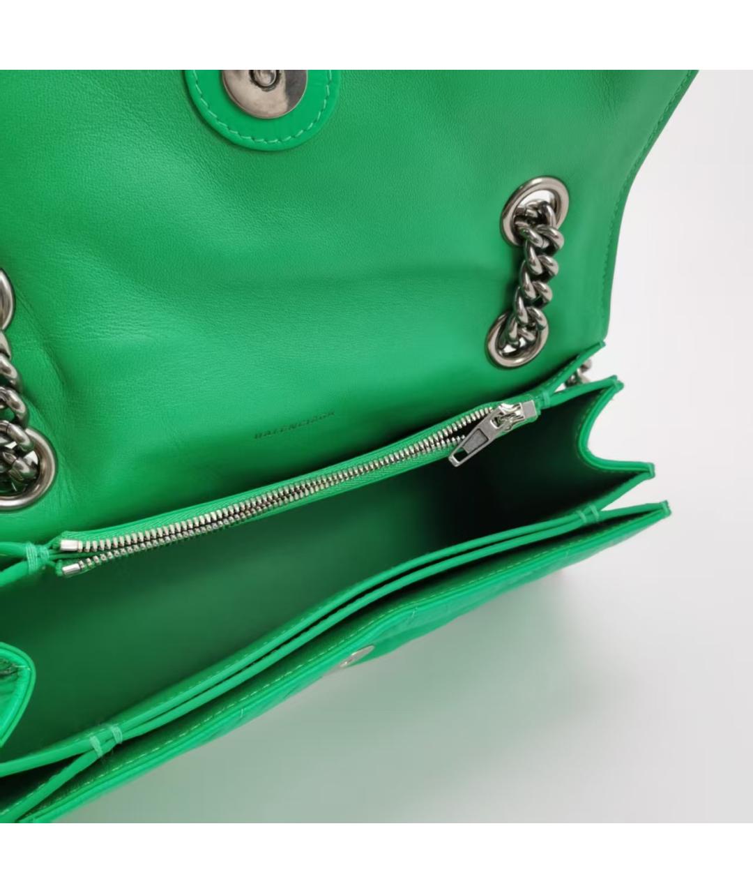 BALENCIAGA Зеленая кожаная сумка через плечо, фото 6