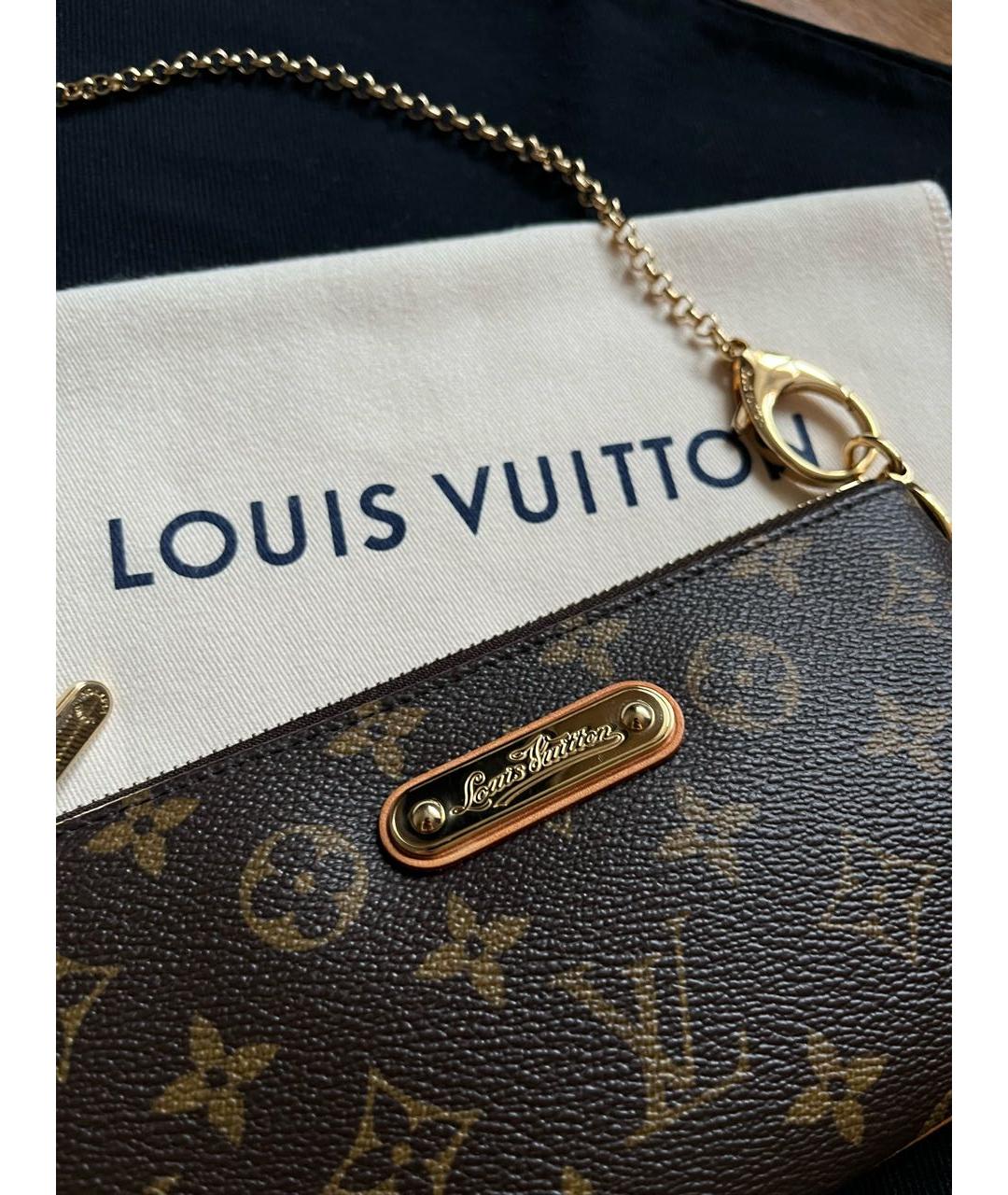 LOUIS VUITTON Коричневая сумка с короткими ручками из канвы, фото 6
