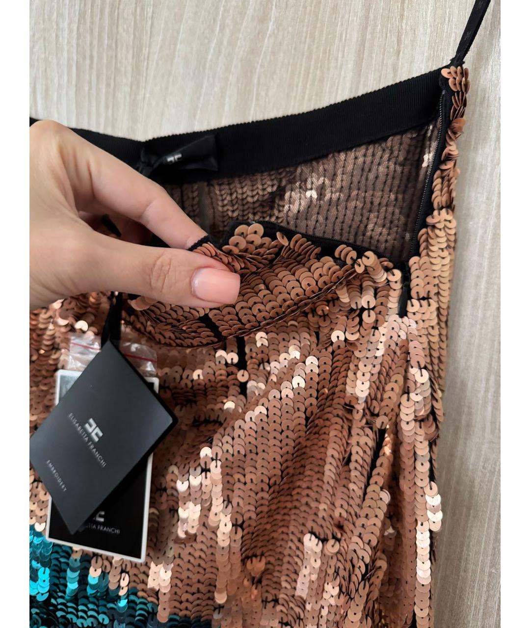 ELISABETTA FRANCHI Мульти сетчатая юбка миди, фото 5
