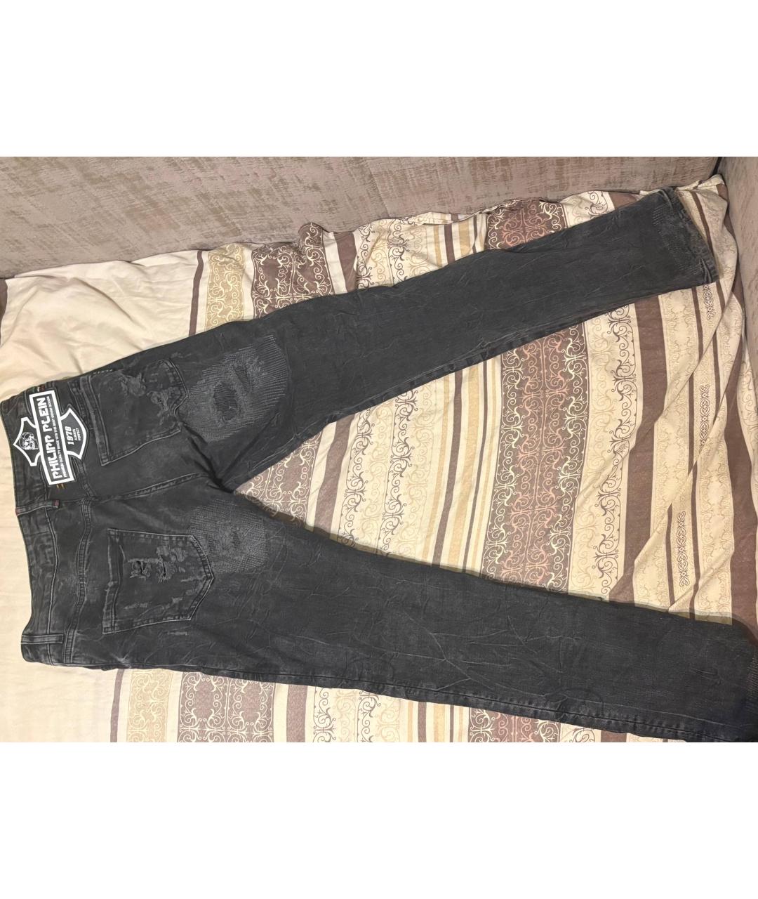 PHILIPP PLEIN Черные хлопковые джинсы скинни, фото 2