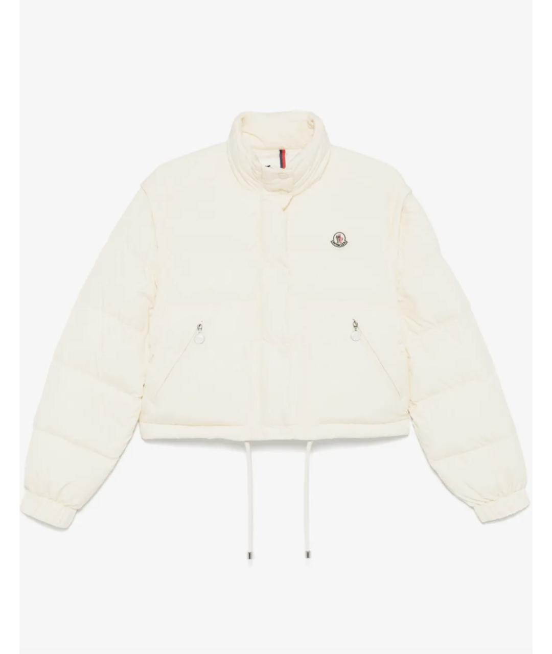 MONCLER Бежевая полиамидовая куртка, фото 4