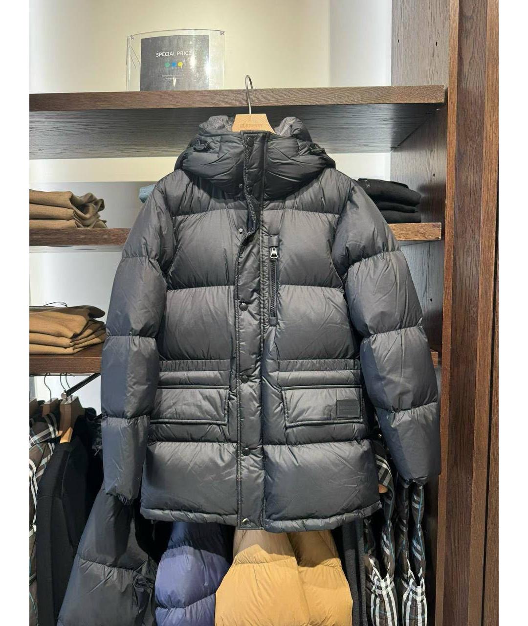 BURBERRY Черный пуховик, фото 5