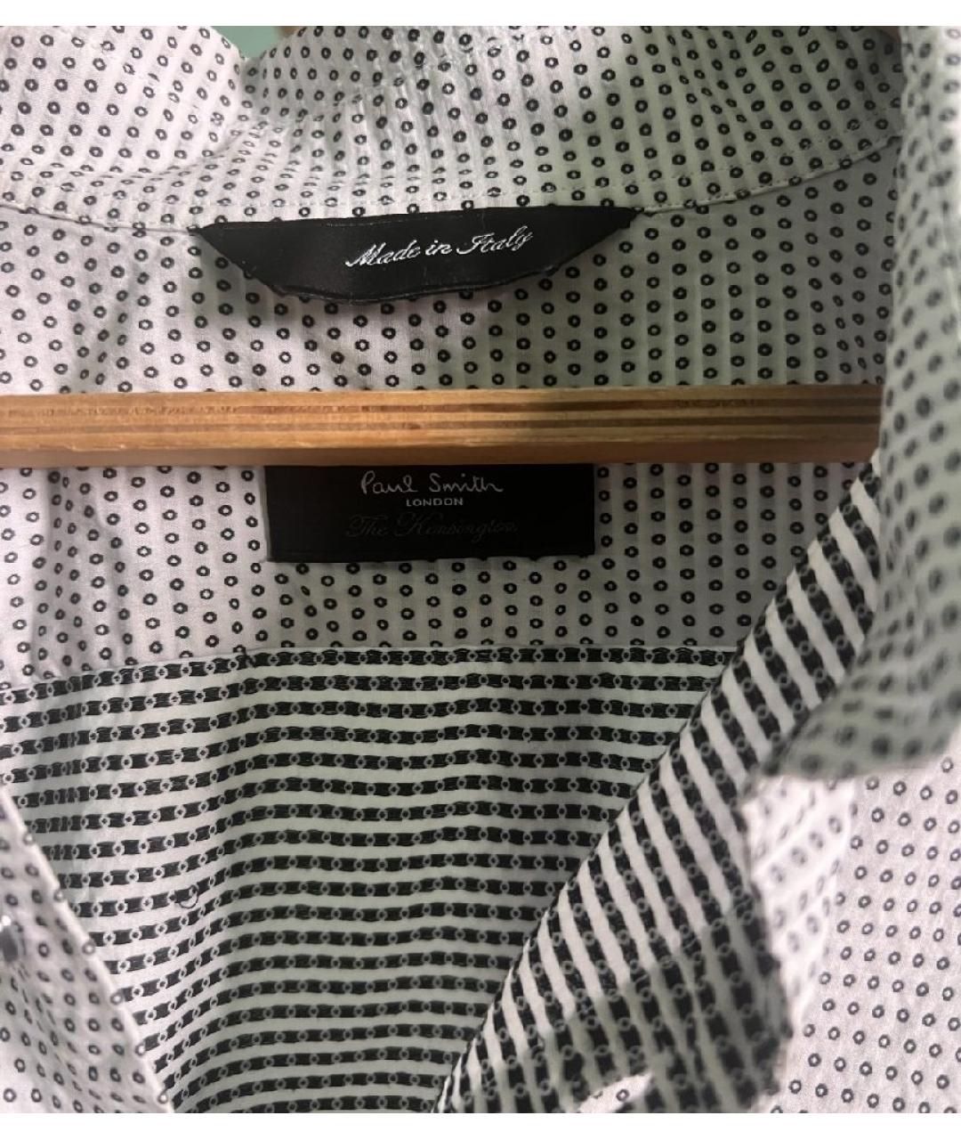 PAUL SMITH Белая хлопковая кэжуал рубашка, фото 4