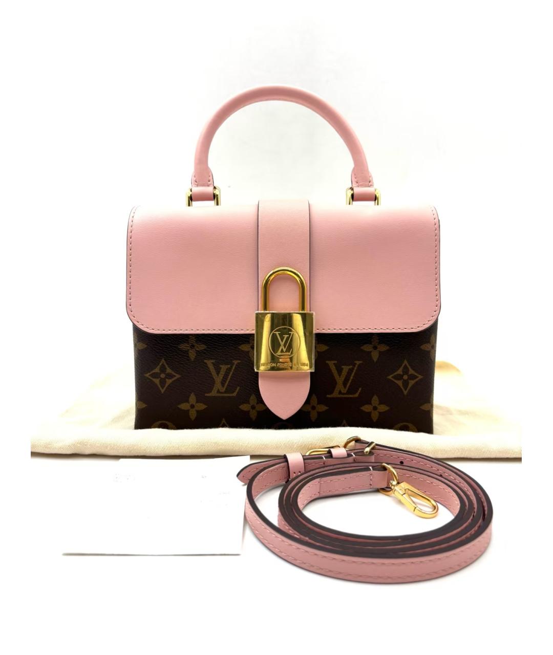 LOUIS VUITTON Розовая кожаная сумка через плечо, фото 2