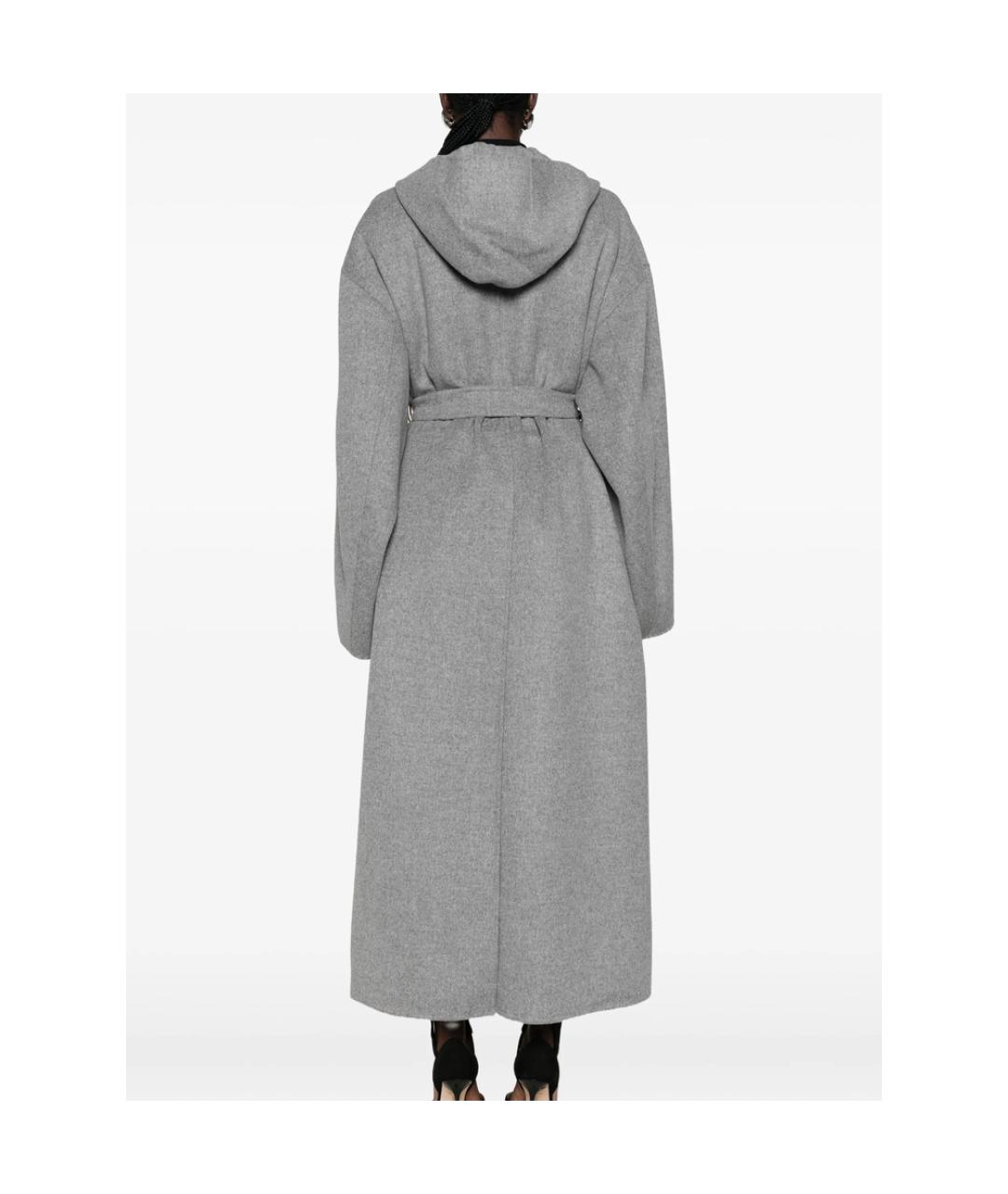 SPORTMAX Серое шерстяное пальто, фото 6
