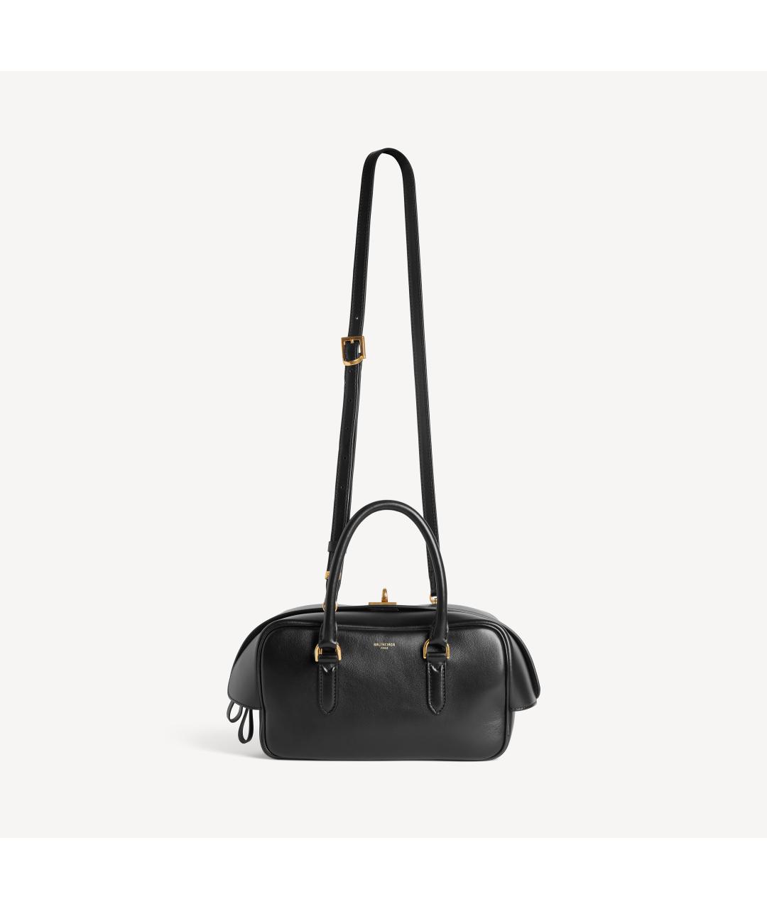 BALENCIAGA Черная кожаная сумка с короткими ручками, фото 5