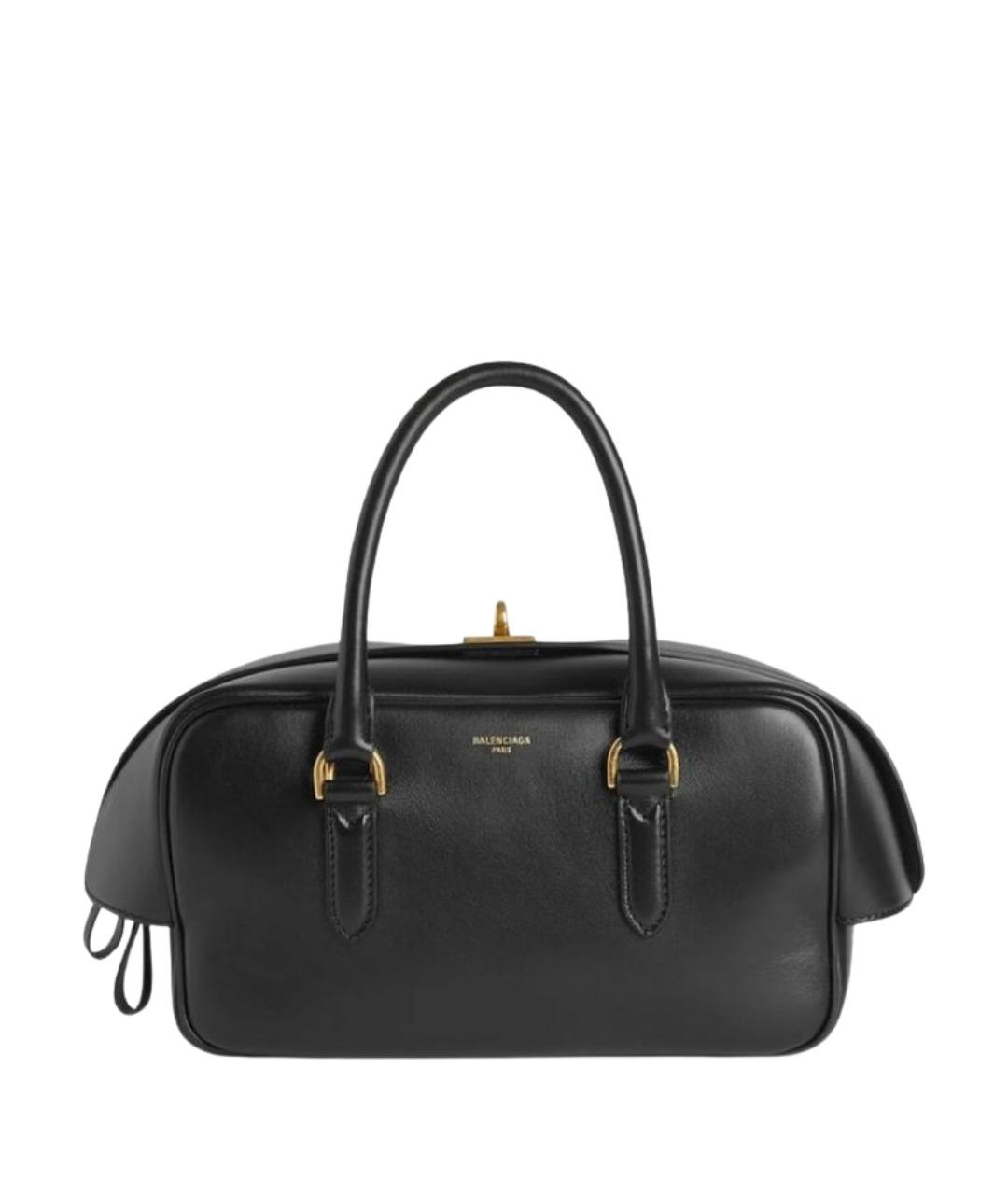 BALENCIAGA Черная кожаная сумка с короткими ручками, фото 1