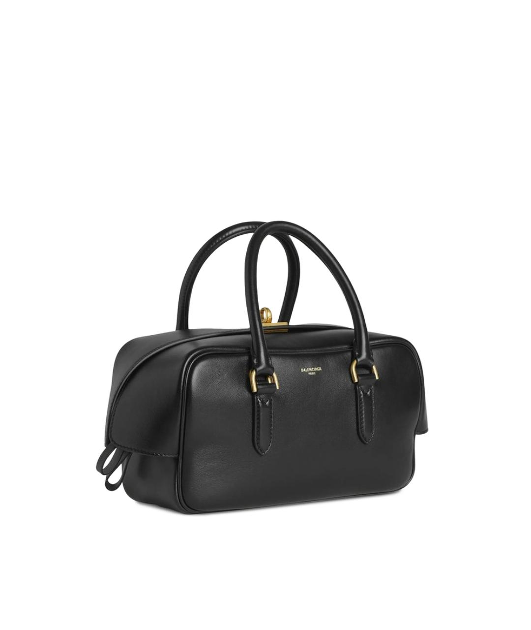 BALENCIAGA Черная кожаная сумка с короткими ручками, фото 2