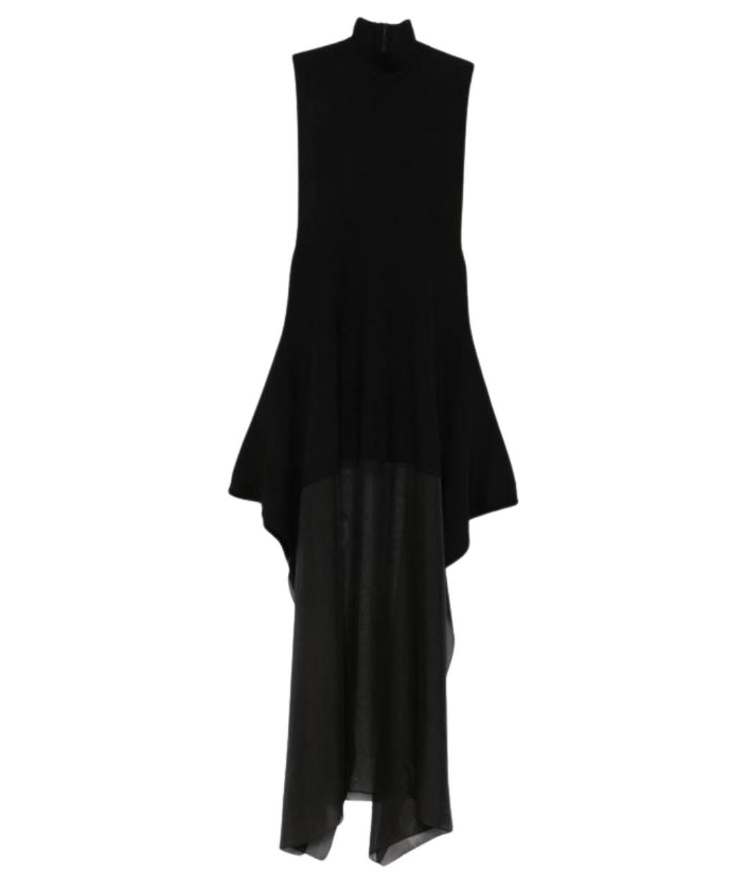 SPORTMAX Черное вискозное вечернее платье, фото 1