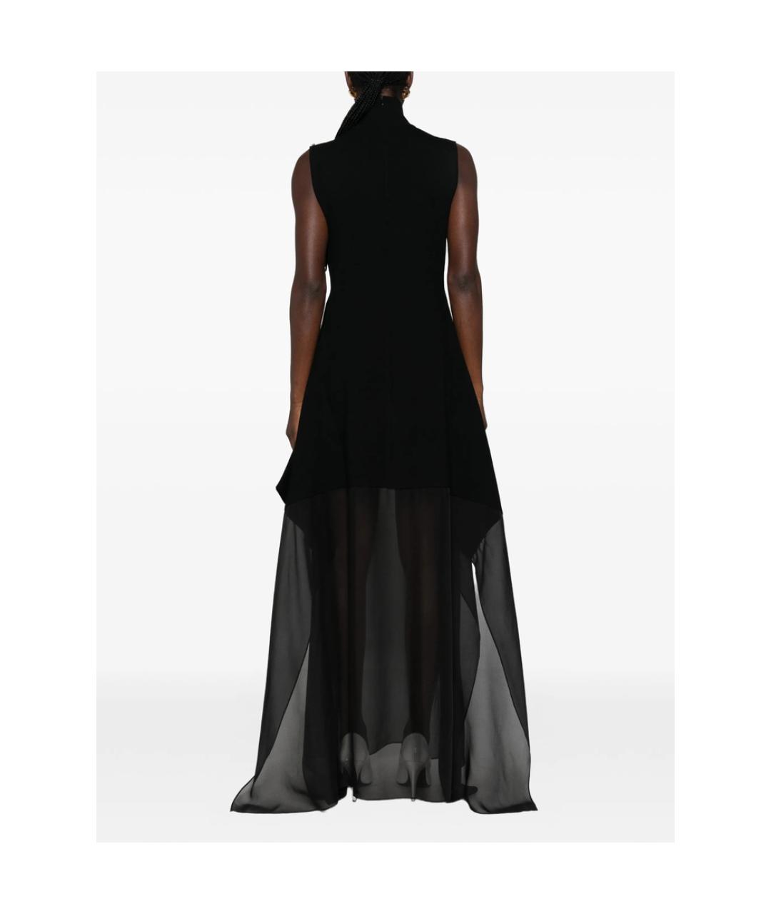SPORTMAX Черное вискозное вечернее платье, фото 4
