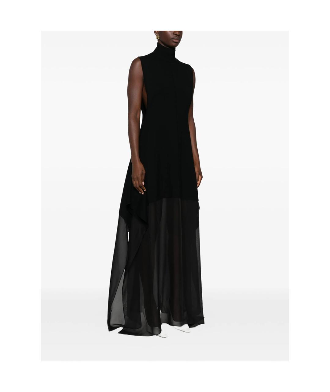 SPORTMAX Черное вискозное вечернее платье, фото 3
