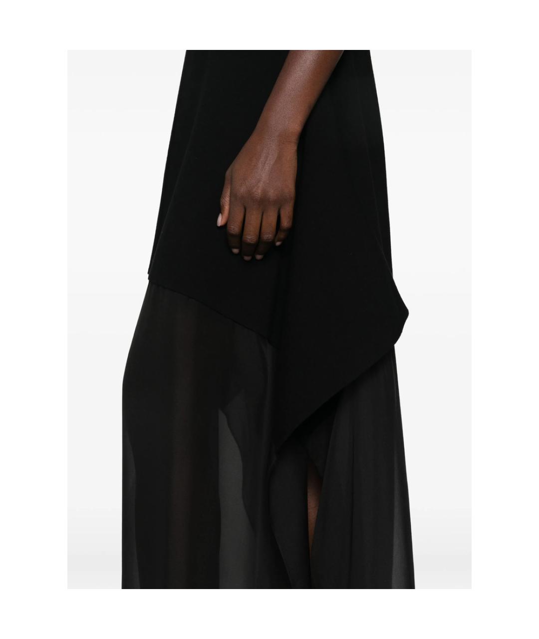 SPORTMAX Черное вискозное вечернее платье, фото 5