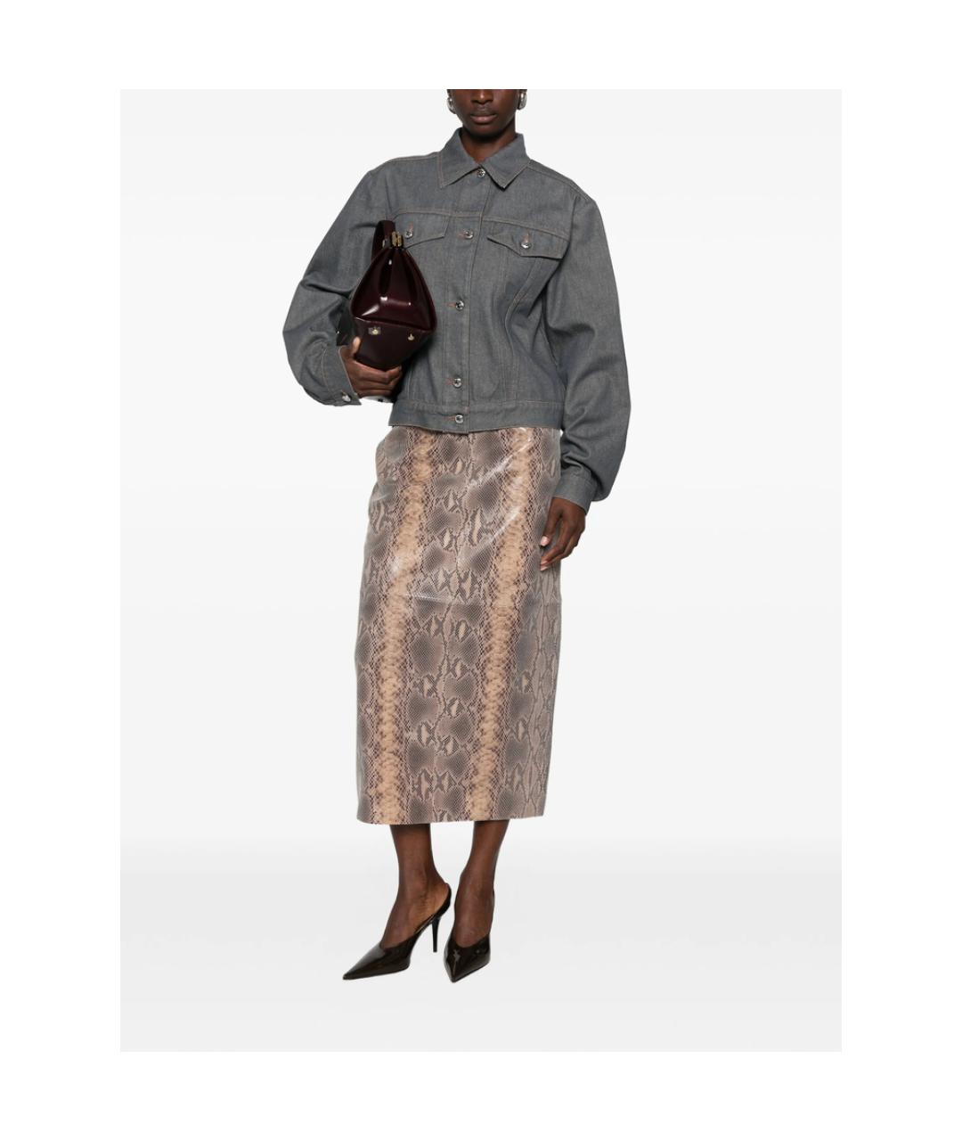 SPORTMAX Серая хлопковая куртка, фото 3