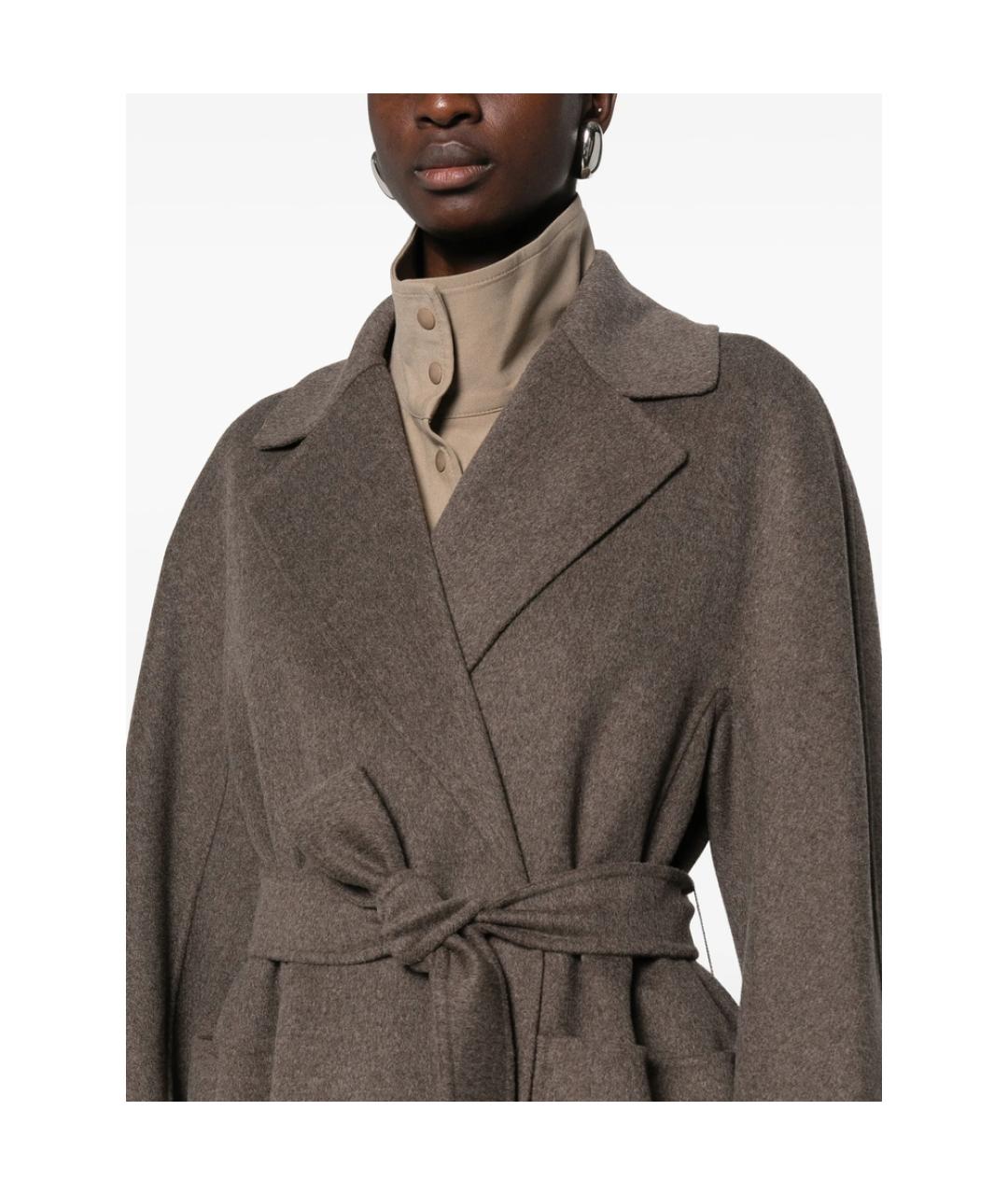 'S MAX MARA Серое шерстяное пальто, фото 2