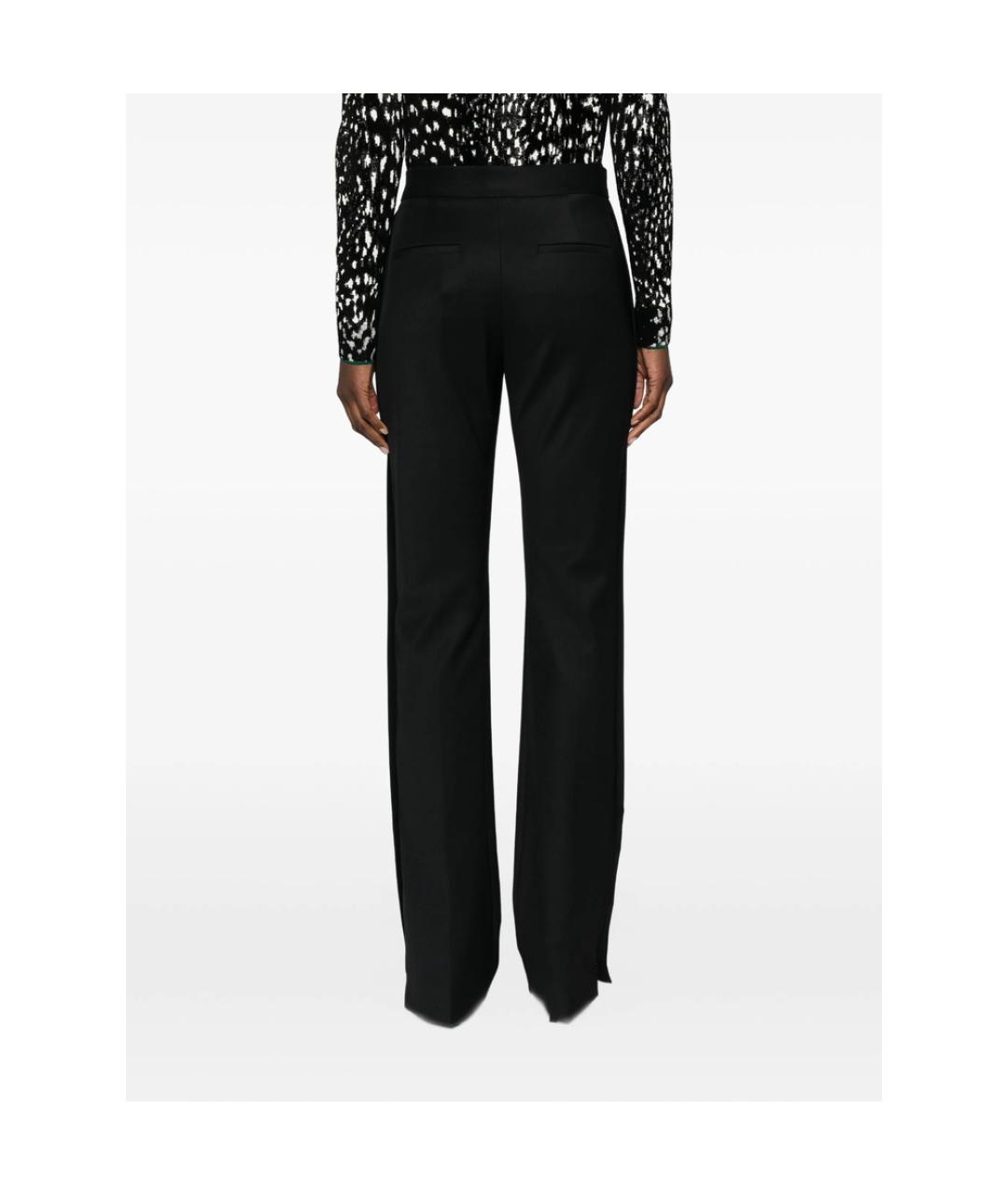 SPORTMAX Черные полиэстеровые прямые брюки, фото 4
