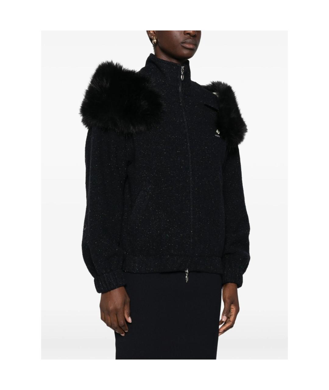 SHUSHU/TONG Черное шерстяное пальто, фото 2